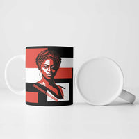 Chimamanda Ngozi Adichie Ceramic Mug with Bold Red Portrait, We Should All Be Feminists Quote - Wonder Print Shop