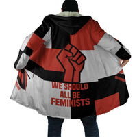 Chimamanda Ngozi Adichie Cloak with Bold Red Portrait, We Should All Be Feminists Quote - Wonder Print Shop