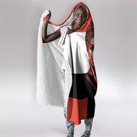 Chimamanda Ngozi Adichie Hooded Blanket with Bold Red Portrait, We Should All Be Feminists Quote - Wonder Print Shop