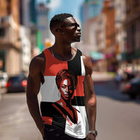 Chimamanda Ngozi Adichie Men Tank Top with Bold Red Portrait, We Should All Be Feminists Quote - Wonder Print Shop
