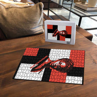 Chimamanda Ngozi Adichie Puzzle with Bold Red Portrait, We Should All Be Feminists Quote - Wonder Print Shop
