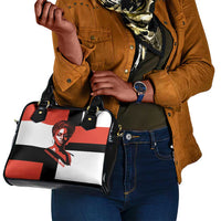 Chimamanda Ngozi Adichie Shoulder Handbag with Bold Red Portrait, We Should All Be Feminists Quote - Wonder Print Shop