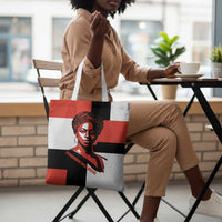 Chimamanda Ngozi Adichie Tote Bag with Bold Red Portrait, We Should All Be Feminists Quote - Wonder Print Shop