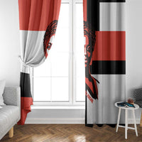 Chimamanda Ngozi Adichie Window Curtain with Bold Red Portrait, We Should All Be Feminists Quote - Wonder Print Shop