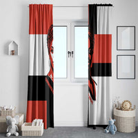 Chimamanda Ngozi Adichie Window Curtain with Bold Red Portrait, We Should All Be Feminists Quote - Wonder Print Shop