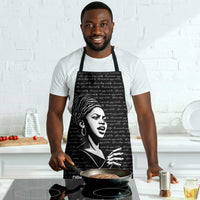 Chimamanda Ngozi Adichie Apron with Expressive Speaking Portrait, Stories Shape Reality - Wonder Print Shop