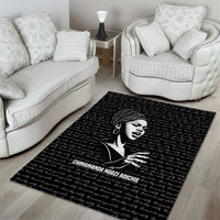 Chimamanda Ngozi Adichie Area Rug with Expressive Speaking Portrait, Stories Shape Reality - Wonder Print Shop