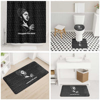 Chimamanda Ngozi Adichie Bathroom Set with Expressive Speaking Portrait, Stories Shape Reality - Wonder Print Shop