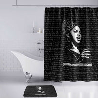 Chimamanda Ngozi Adichie Bathroom Set with Expressive Speaking Portrait, Stories Shape Reality - Wonder Print Shop