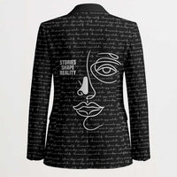 Chimamanda Ngozi Adichie Blazer with Expressive Speaking Portrait, Stories Shape Reality - Wonder Print Shop