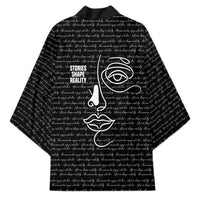 Chimamanda Ngozi Adichie Kimono with Expressive Speaking Portrait, Stories Shape Reality - Wonder Print Shop