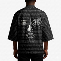 Chimamanda Ngozi Adichie Kimono with Expressive Speaking Portrait, Stories Shape Reality - Wonder Print Shop