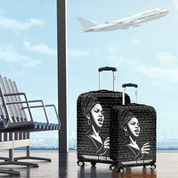 Chimamanda Ngozi Adichie Luggage Cover with Expressive Speaking Portrait, Stories Shape Reality - Wonder Print Shop