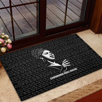 Chimamanda Ngozi Adichie Rubber Doormat with Expressive Speaking Portrait, Stories Shape Reality - Wonder Print Shop