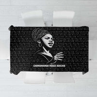 Chimamanda Ngozi Adichie Tablecloth with Expressive Speaking Portrait, Stories Shape Reality - Wonder Print Shop