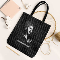 Chimamanda Ngozi Adichie Tote Bag with Expressive Speaking Portrait, Stories Shape Reality - Wonder Print Shop