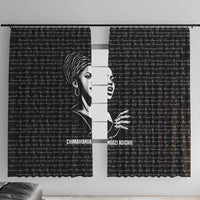 Chimamanda Ngozi Adichie Window Curtain with Expressive Speaking Portrait, Stories Shape Reality - Wonder Print Shop