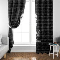 Chimamanda Ngozi Adichie Window Curtain with Expressive Speaking Portrait, Stories Shape Reality - Wonder Print Shop