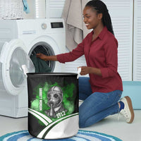 Garrett Morgan Laundry Basket with Gas Mask Invention Illustration, Inventing to Save Lives Quote - Wonder Print Shop