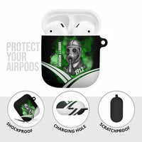 Garrett Morgan AirPods Case with Gas Mask Invention Illustration, Inventing to Save Lives Quote - Wonder Print Shop