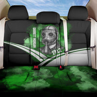 Garrett Morgan Back Car Seat Cover with Gas Mask Invention Illustration, Inventing to Save Lives Quote - Wonder Print Shop