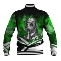 Garrett Morgan Baseball Jacket with Gas Mask Invention Illustration, Inventing to Save Lives Quote - Wonder Print Shop
