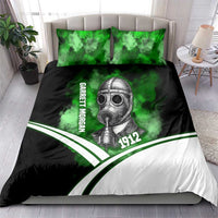 Garrett Morgan Bedding Set with Gas Mask Invention Illustration, Inventing to Save Lives Quote - Wonder Print Shop