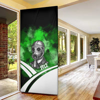 Garrett Morgan Door Cover with Gas Mask Invention Illustration, Inventing to Save Lives Quote - Wonder Print Shop
