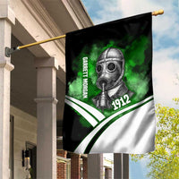 Garrett Morgan Garden Flag with Gas Mask Invention Illustration, Inventing to Save Lives Quote - Wonder Print Shop