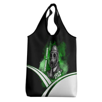 Garrett Morgan Grocery Bag with Gas Mask Invention Illustration, Inventing to Save Lives Quote - Wonder Print Shop