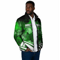 Garrett Morgan Padded Jacket with Gas Mask Invention Illustration, Inventing to Save Lives Quote - Wonder Print Shop