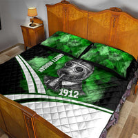 Garrett Morgan Quilt Bed Set with Gas Mask Invention Illustration, Inventing to Save Lives Quote - Wonder Print Shop