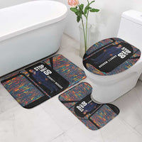 Garrett Morgan Bathroom Set with Full Body Portrait, Stop Wait Go Quote, Traffic Light Design - Wonder Print Shop