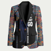Garrett Morgan Blazer with Full Body Portrait, Stop Wait Go Quote, Traffic Light Design - Wonder Print Shop
