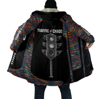 Garrett Morgan Cloak with Full Body Portrait, Stop Wait Go Quote, Traffic Light Design - Wonder Print Shop