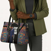 Garrett Morgan Leather Bag with Full Body Portrait, Stop Wait Go Quote, Traffic Light Design - Wonder Print Shop