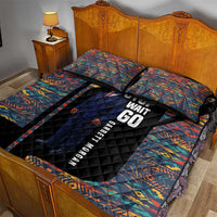 Garrett Morgan Quilt Bed Set with Full Body Portrait, Stop Wait Go Quote, Traffic Light Design - Wonder Print Shop