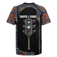Garrett Morgan Rugby Jersey with Full Body Portrait, Stop Wait Go Quote, Traffic Light Design - Wonder Print Shop