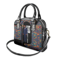 Garrett Morgan Shoulder Handbag with Full Body Portrait, Stop Wait Go Quote, Traffic Light Design - Wonder Print Shop