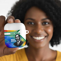 Garrett Morgan AirPods Case with Real Impact Quote, Black Inventor Portrait and Vibrant Watercolor - Wonder Print Shop