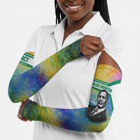 Garrett Morgan Arm Sleeves with Real Impact Quote, Black Inventor Portrait and Vibrant Watercolor - Wonder Print Shop