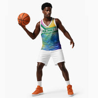 Garrett Morgan Basketball Jersey with Real Impact Quote, Black Inventor Portrait and Vibrant Watercolor - Wonder Print Shop