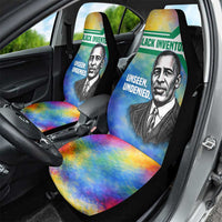 Garrett Morgan Car Seat Cover with Real Impact Quote, Black Inventor Portrait and Vibrant Watercolor - Wonder Print Shop