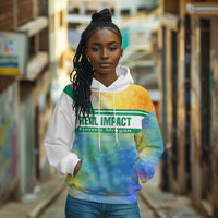 Garrett Morgan Hoodie with Real Impact Quote, Black Inventor Portrait and Vibrant Watercolor - Wonder Print Shop