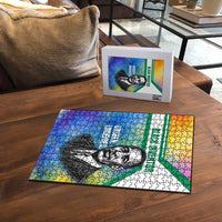 Garrett Morgan Puzzle with Real Impact Quote, Black Inventor Portrait and Vibrant Watercolor - Wonder Print Shop