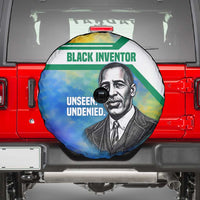 Garrett Morgan Spare Tire Cover with Real Impact Quote, Black Inventor Portrait and Vibrant Watercolor - Wonder Print Shop