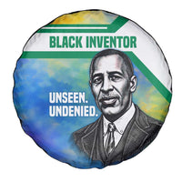 Garrett Morgan Spare Tire Cover with Real Impact Quote, Black Inventor Portrait and Vibrant Watercolor - Wonder Print Shop