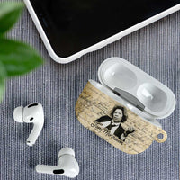 Toni Morrison AirPods Case Handwritten Manuscript Powerful Portrait with Feather Pen Quote - Wonder Print Shop
