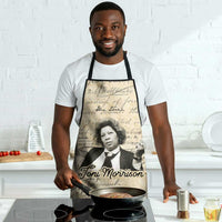 Toni Morrison Apron Handwritten Manuscript Powerful Portrait with Feather Pen Quote - Wonder Print Shop