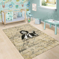 Toni Morrison Area Rug Handwritten Manuscript Powerful Portrait with Feather Pen Quote - Wonder Print Shop